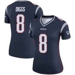 New England Patriots Women's Legend Navy Jersey (8 Stefon Diggs)