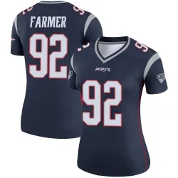 New England Patriots Women's Legend Navy Jersey (92 Joshua Farmer)