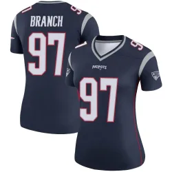 New England Patriots Women's Legend Navy Jersey (97 Alan Branch)