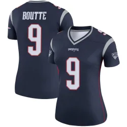 New England Patriots Women's Legend Navy Jersey (9 Kayshon Boutte)