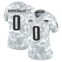 New England Patriots Women's Limited Arctic Camo 2024 Salute to Service Jersey (0 Andres Borregales)