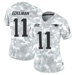 New England Patriots Women's Limited Arctic Camo 2024 Salute to Service Jersey (11 Julian Edelman)