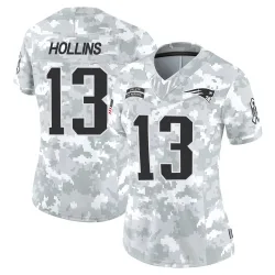 New England Patriots Women's Limited Arctic Camo 2024 Salute to Service Jersey (13 Mack Hollins)