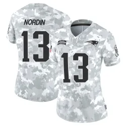 New England Patriots Women's Limited Arctic Camo 2024 Salute to Service Jersey (13 Quinn Nordin)