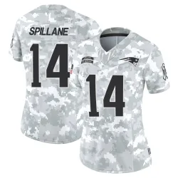 New England Patriots Women's Limited Arctic Camo 2024 Salute to Service Jersey (14 Robert Spillane)