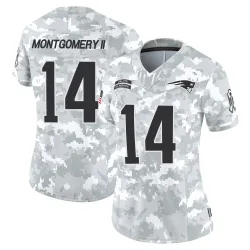 New England Patriots Women's Limited Arctic Camo 2024 Salute to Service Jersey (14 Ty Montgomery II)