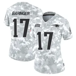 New England Patriots Women's Limited Arctic Camo 2024 Salute to Service Jersey (17 Bryce Baringer)