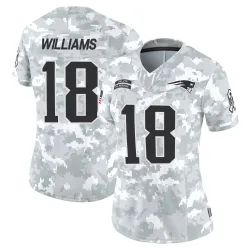 New England Patriots Women's Limited Arctic Camo 2024 Salute to Service Jersey (18 Kyle Williams)
