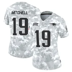New England Patriots Women's Limited Arctic Camo 2024 Salute to Service Jersey (19 Malcolm Mitchell)