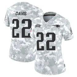 New England Patriots Women's Limited Arctic Camo 2024 Salute to Service Jersey (22 Cody Davis)