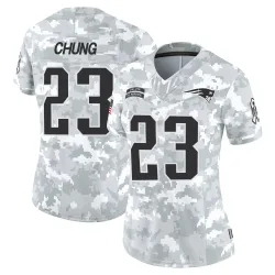New England Patriots Women's Limited Arctic Camo 2024 Salute to Service Jersey (23 Patrick Chung)