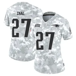 New England Patriots Women's Limited Arctic Camo 2024 Salute to Service Jersey (27 Marcellas Dial Jr.)