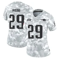 New England Patriots Women's Limited Arctic Camo 2024 Salute to Service Jersey (29 Jeremiah Webb)
