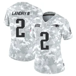 New England Patriots Women's Limited Arctic Camo 2024 Salute to Service Jersey (2 Harold Landry III)