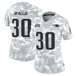 New England Patriots Women's Limited Arctic Camo 2024 Salute to Service Jersey (30 David Wallis)