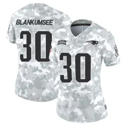 New England Patriots Women's Limited Arctic Camo 2024 Salute to Service Jersey (30 Demeer Blankumsee)