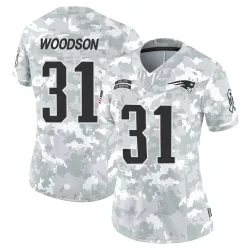 New England Patriots Women's Limited Arctic Camo 2024 Salute to Service Jersey (31 Craig Woodson)