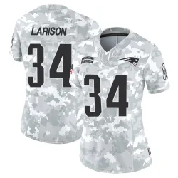 New England Patriots Women's Limited Arctic Camo 2024 Salute to Service Jersey (34 Lan Larison)