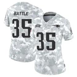 New England Patriots Women's Limited Arctic Camo 2024 Salute to Service Jersey (35 Miles Battle)