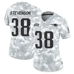 New England Patriots Women's Limited Arctic Camo 2024 Salute to Service Jersey (38 Rhamondre Stevenson)