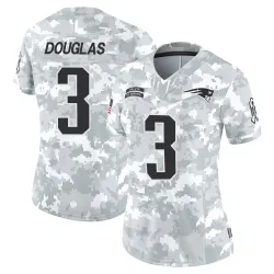 New England Patriots Women's Limited Arctic Camo 2024 Salute to Service Jersey (3 DeMario Douglas)