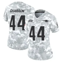 New England Patriots Women's Limited Arctic Camo 2024 Salute to Service Jersey (44 K'Lavon Chaisson)