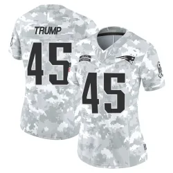 New England Patriots Women's Limited Arctic Camo 2024 Salute to Service Jersey (45 Donald Trump)