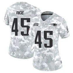 New England Patriots Women's Limited Arctic Camo 2024 Salute to Service Jersey (45 Monty Rice)
