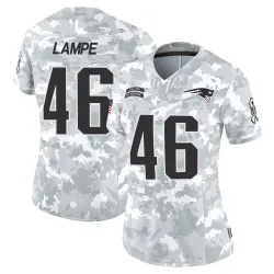 New England Patriots Women's Limited Arctic Camo 2024 Salute to Service Jersey (46 Brock Lampe)