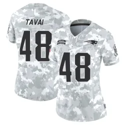 New England Patriots Women's Limited Arctic Camo 2024 Salute to Service Jersey (48 Jahlani Tavai)