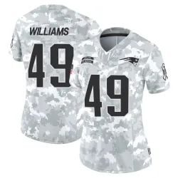 New England Patriots Women's Limited Arctic Camo 2024 Salute to Service Jersey (49 Trayveon Williams)