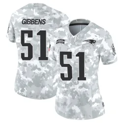 New England Patriots Women's Limited Arctic Camo 2024 Salute to Service Jersey (51 Jack Gibbens)