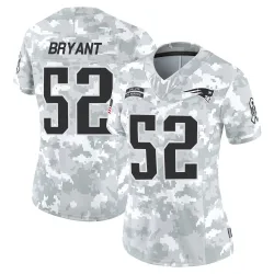 New England Patriots Women's Limited Arctic Camo 2024 Salute to Service Jersey (52 Marcus Bryant)