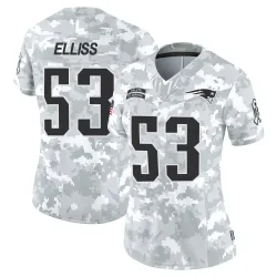 New England Patriots Women's Limited Arctic Camo 2024 Salute to Service Jersey (53 Christian Elliss)