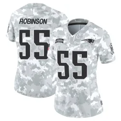 New England Patriots Women's Limited Arctic Camo 2024 Salute to Service Jersey (55 Tyrese Robinson)