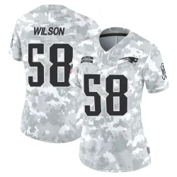 New England Patriots Women's Limited Arctic Camo 2024 Salute to Service Jersey (58 Jared Wilson)