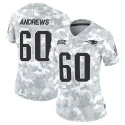 New England Patriots Women's Limited Arctic Camo 2024 Salute to Service Jersey (60 David Andrews)