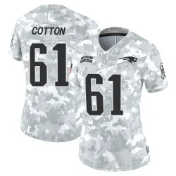 New England Patriots Women's Limited Arctic Camo 2024 Salute to Service Jersey (61 Lester Cotton)