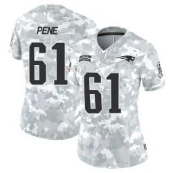 New England Patriots Women's Limited Arctic Camo 2024 Salute to Service Jersey (61 Wilfried Pene)