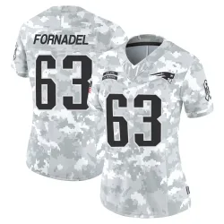New England Patriots Women's Limited Arctic Camo 2024 Salute to Service Jersey (63 Liam Fornadel)