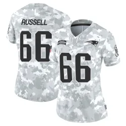 New England Patriots Women's Limited Arctic Camo 2024 Salute to Service Jersey (66 Jotham Russell)