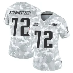 New England Patriots Women's Limited Arctic Camo 2024 Salute to Service Jersey (72 Wes Schweitzer)