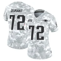 New England Patriots Women's Limited Arctic Camo 2024 Salute to Service Jersey (72 Yasir Durant)