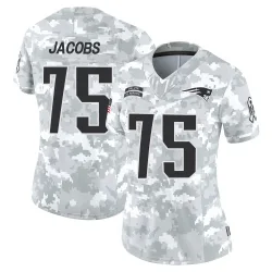 New England Patriots Women's Limited Arctic Camo 2024 Salute to Service Jersey (75 Demontrey Jacobs)