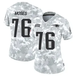 New England Patriots Women's Limited Arctic Camo 2024 Salute to Service Jersey (76 Morgan Moses)