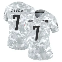 New England Patriots Women's Limited Arctic Camo 2024 Salute to Service Jersey (7 Carlton Davis III)