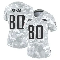 New England Patriots Women's Limited Arctic Camo 2024 Salute to Service Jersey (80 Irving Fryar)