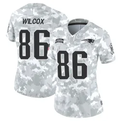 New England Patriots Women's Limited Arctic Camo 2024 Salute to Service Jersey (86 Mitchell Wilcox)