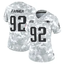 New England Patriots Women's Limited Arctic Camo 2024 Salute to Service Jersey (92 Joshua Farmer)