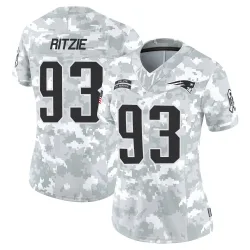 New England Patriots Women's Limited Arctic Camo 2024 Salute to Service Jersey (93 Jahvaree Ritzie)